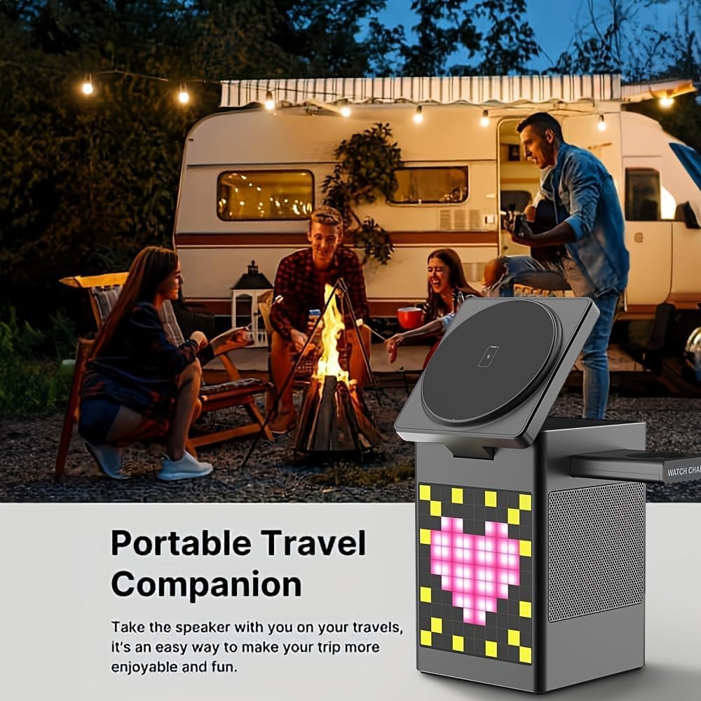 Bluetooth Speaker with Wireless Charger – High-Quality Sound & Fast Qi Charging
