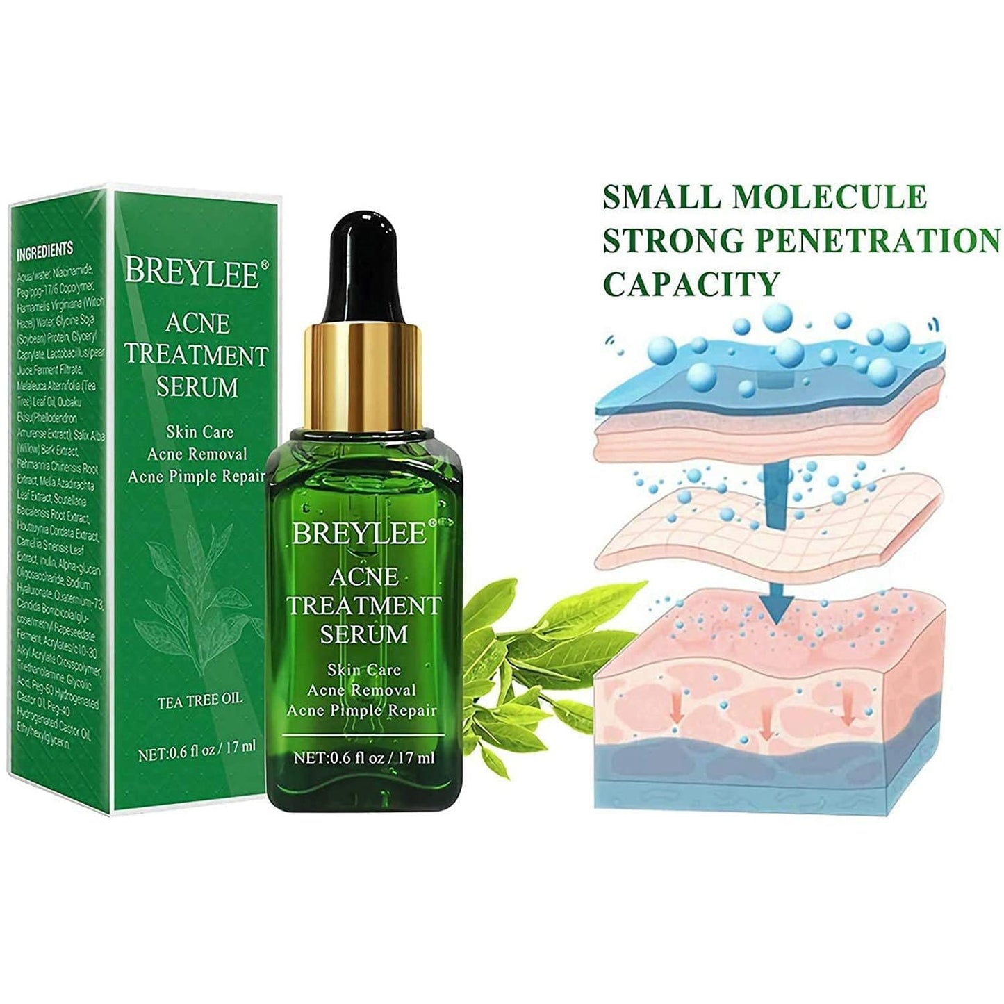 BREYLEE Acne Treatment Serum Face Facial Anti Acne Scar Removal Cream Skin Care Whitening Repair Pimple Remover For Acne