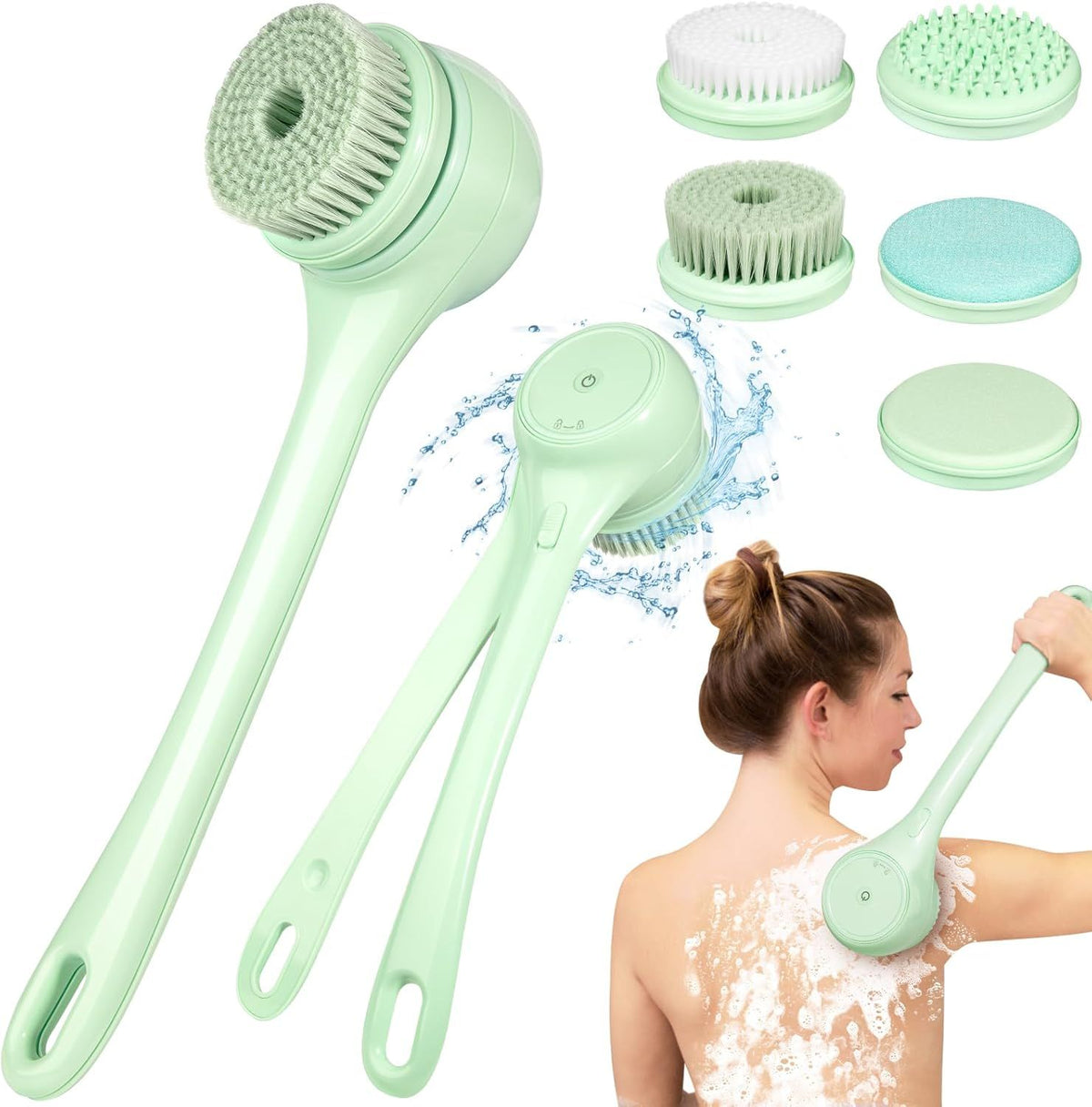 Electric Body Brush For Back and Shower Scrubber